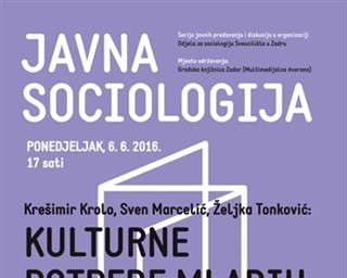 Poziv na predavanje „Kulturne potrebe mladih u gradovima na jadranskoj obali“